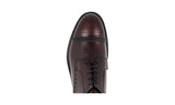 Prada Men's Brown welt-sewn Leather Full Brogue Business Shoes 2EC133