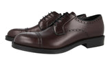 Prada Men's Brown welt-sewn Leather Derby Business Shoes 2EC133