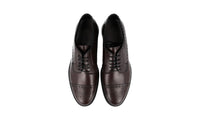 Prada Men's Brown welt-sewn Leather Derby Business Shoes 2EC133