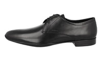 Prada Men's Black Leather Derby Business Shoes 2EE016