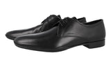 Prada Men's Black Leather Derby Business Shoes 2EE016