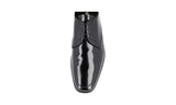 Prada Men's Black Brushed Spazzolato Leather Derby Business Shoes 2EE053