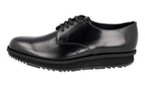 Prada Men's Black Brushed Spazzolato Leather Business Shoes 2EE092