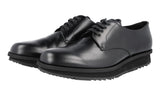 Prada Men's Black Brushed Spazzolato Leather Business Shoes 2EE092