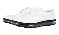 Prada Men's White Full Brogue Leather Business Shoes 2EE098