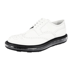 Prada Men's White Full Brogue Leather Sneaker 2EE098