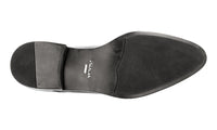 Prada Men's Black Brushed Spazzolato Leather Derby Business Shoes 2EE146