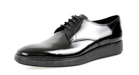 Prada Men's Black Brushed Spazzolato Leather Business Shoes 2EE182