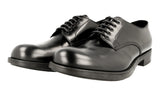 Prada Men's Black welt-sewn Leather Derby Business Shoes 2EE191