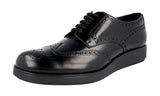 Prada Men's 2EE198 B4L F0002 Full Brogue Leather Business Shoes