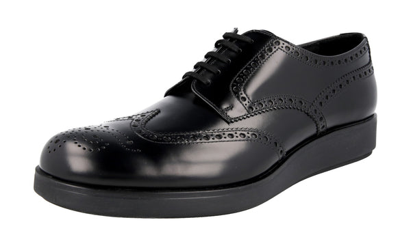 Prada Men's 2EE198 B4L F0002 Full Brogue Leather Business Shoes