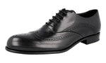 Prada Men's 2EE201 B4L F0002 Full Brogue Leather Business Shoes