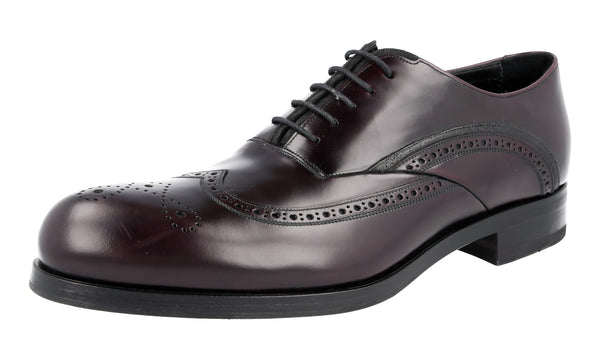 Prada Men's 2EE201 B4L F0397 Full Brogue Leather Business Shoes
