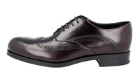 Prada Men's Brown Full Brogue Leather Business Shoes 2EE201