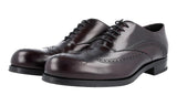 Prada Men's Brown Full Brogue Leather Business Shoes 2EE201