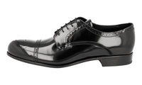 Prada Men's Black Full Brogue Leather Business Shoes 2EE205