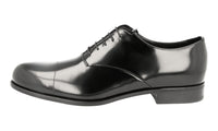 Prada Men's Black Brushed Spazzolato Leather Business Shoes 2EE206