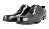 Prada Men's Black Brushed Spazzolato Leather Business Shoes 2EE206