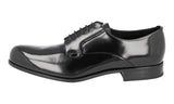 Prada Men's Black Brushed Spazzolato Leather Business Shoes 2EE207