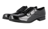 Prada Men's Black Brushed Spazzolato Leather Business Shoes 2EE207