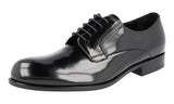Prada Men's 2EE207 X6O F0002 Brushed Spazzolato Leather Business Shoes