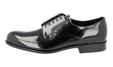 Prada Men's Black Brushed Spazzolato Leather Business Shoes 2EE207