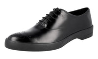 Prada Men's 2EE220 B4L F0002 Full Brogue Leather Business Shoes