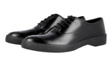 Prada Men's Black Full Brogue Leather Oxford Business Shoes 2EE220