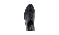 Prada Men's Black Full Brogue Leather Oxford Business Shoes 2EE220