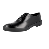 Prada Men's Black Full Brogue Leather Oxford Business Shoes 2EE220