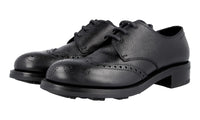 Prada Men's Black welt-sewn Leather Lace-up Shoes 2EE223