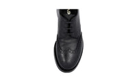 Prada Men's Black welt-sewn Leather Lace-up Shoes 2EE223