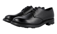 Prada Men's Black welt-sewn Leather Derby Business Shoes 2EE228