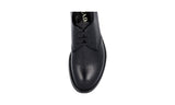 Prada Men's Black welt-sewn Leather Derby Business Shoes 2EE228