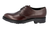 Prada Men's Brown welt-sewn Leather Lace-up Shoes 2EE228