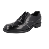 Prada Men's Black welt-sewn Leather Oxford Business Shoes 2EE257