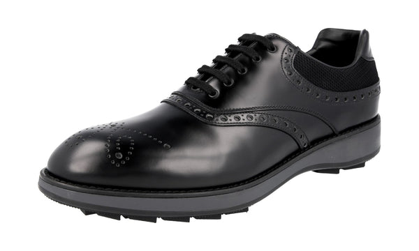 Prada Men's 2EE260 3C37 F0002 Heavy-Duty Rubber Sole Leather Business Shoes