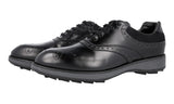 Prada Men's Black Full Brogue Leather Business Shoes 2EE260