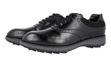 Prada Men's Black Heavy-Duty Rubber Sole Leather Business Shoes 2EE260