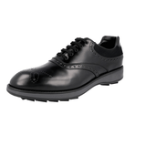 Prada Men's Black Full Brogue Leather Business Shoes 2EE260
