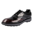 Prada Men's Brown welt-sewn Leather Lace-up Shoes 2EE260