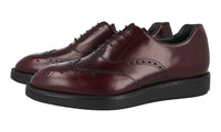 Prada Men's Brown Full Brogue Leather Oxford Business Shoes 2EE267