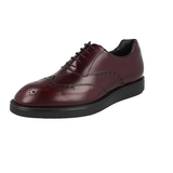 Prada Men's Brown Full Brogue Leather Oxford Business Shoes 2EE267