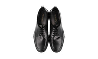 Prada Men's Black Leather Derby Sneaker 2EE286