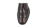 Prada Men's Brown welt-sewn Leather Derby Business Shoes 2EE287