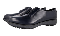 Prada Men's Blue welt-sewn Leather Derby Sneaker 2EE297