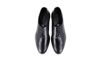 Prada Men's Blue welt-sewn Leather Derby Sneaker 2EE297