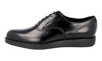 Prada Men's Black welt-sewn Leather Oxford Business Shoes 2EE300