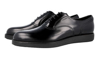 Prada Men's Black welt-sewn Leather Oxford Business Shoes 2EE300