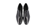 Prada Men's Black welt-sewn Leather Oxford Business Shoes 2EE300